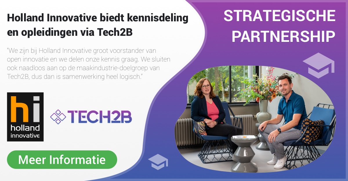 “Holland Innovative biedt kennisdeling en opleidingen via Tech2B”